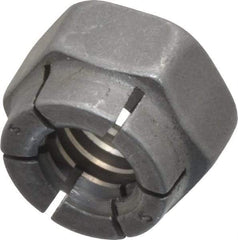 Flex-Loc - 5/16-18 UNC Grade 2 Hex Lock Nut with Expanding Flex Top - Uncoated, Meets Military Specifications - Top Tool & Supply