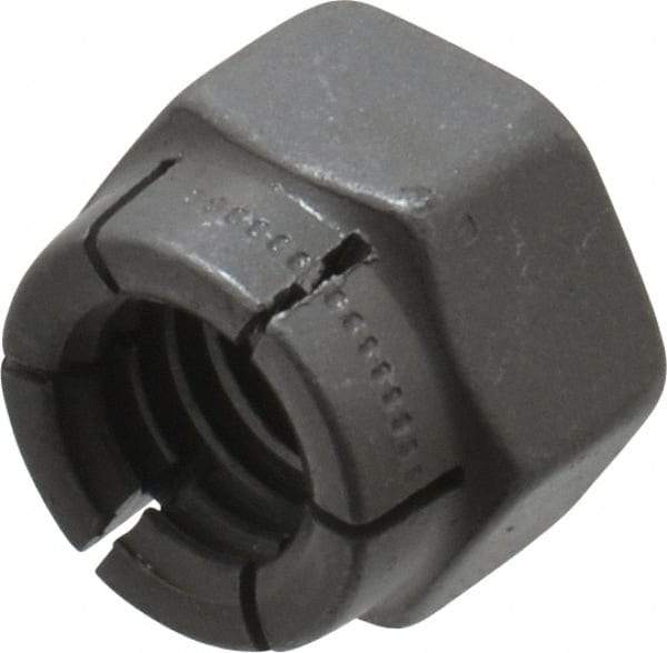 Flex-Loc - 3/8-16 UNC Grade 2 Hex Lock Nut with Expanding Flex Top - Uncoated, Meets Military Specifications - Top Tool & Supply