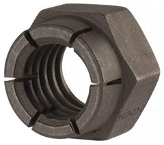 Flex-Loc - 7/16-14 UNC Grade 2 Hex Lock Nut with Expanding Flex Top - Uncoated, Meets Military Specifications - Top Tool & Supply