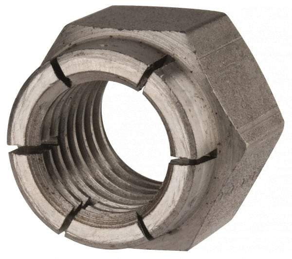 Flex-Loc - 3/4-10 UNC Grade 2 Hex Lock Nut with Expanding Flex Top - Uncoated, Meets Military Specifications - Top Tool & Supply