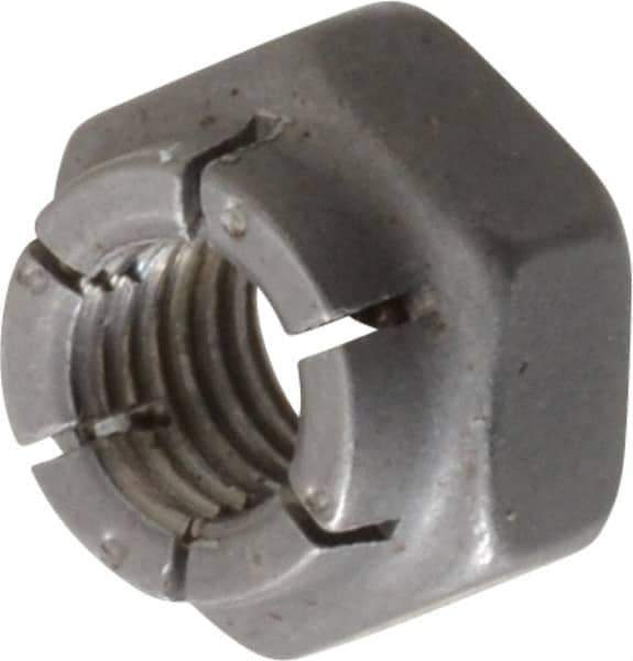 Flex-Loc - 1/4-28 UNJF Grade 2 Hex Lock Nut with Expanding Flex Top - Uncoated, Meets Military Specifications - Top Tool & Supply