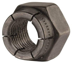 Flex-Loc - 3/8-24 UNJF Grade 2 Hex Lock Nut with Expanding Flex Top - Uncoated, Meets Military Specifications - Top Tool & Supply