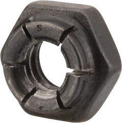 Flex-Loc - 1/4-20 UNC Grade 2 Hex Lock Nut with Expanding Flex Top - 7/32" High, Uncoated, Meets Military Specifications - Top Tool & Supply