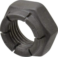 Flex-Loc - 3/8-24 UNJF Grade 2 Hex Lock Nut with Expanding Flex Top - 9/32" High, Uncoated, Meets Military Specifications - Top Tool & Supply