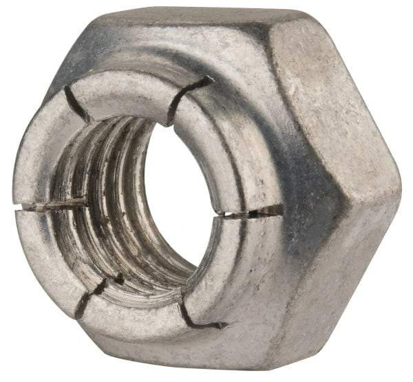 Flex-Loc - 1/2-13 UNC Grade 2 Heavy Hex Lock Nut with Expanding Flex Top - Cadmium-Plated Finish, Meets Military Specifications - Top Tool & Supply