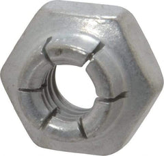 Flex-Loc - 1/4-20 UNC Grade 2 Heavy Hex Lock Nut with Expanding Flex Top - Cadmium-Plated Finish, Meets Military Specifications - Top Tool & Supply