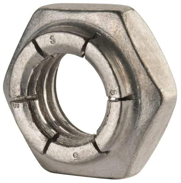 Flex-Loc - 1/2-13 UNC Grade 2 Heavy Hex Lock Nut with Expanding Flex Top - 21/64" High, Cadmium-Plated Finish, Meets Military Specifications - Top Tool & Supply