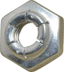 Flex-Loc - 1/4-20 UNC Grade 2 Heavy Hex Lock Nut with Expanding Flex Top - 7/32" High, Cadmium-Plated Finish, Meets Military Specifications - Top Tool & Supply