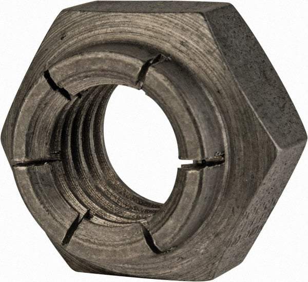 Flex-Loc - 1/2-13 UNC 18-8 Heavy Hex Lock Nut with Expanding Flex Top - Uncoated, Meets Military Specifications - Top Tool & Supply