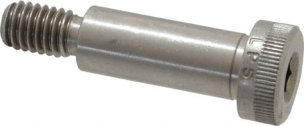 Value Collection - 1/2" Shoulder Diam x 1-1/4" Shoulder Length, 3/8-16 UNC, Hex Socket Shoulder Screw - 18-8 Stainless Steel - Top Tool & Supply