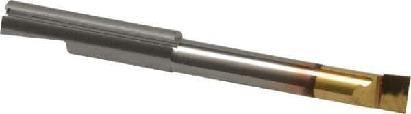 Kennametal - 0.156" Min Bore Diam, 7/8" Max Bore Depth, 3.95mm Shank Diam, Boring Bar - Right Hand Cut, Solid Carbide, TiN Finish - Exact Industrial Supply