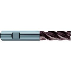 1/4x1/4x1/2x2-1/2 4Fl Carbide RF100 Diver End Mill-.0098 Chamfer-Cylindrical Shank-nano-Si - Top Tool & Supply