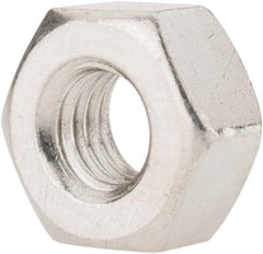 Value Collection - 3/8-16 UNC Stainless Steel Right Hand Heavy Hex Nut - 11/16" Across Flats, 23/64" High, Uncoated - Top Tool & Supply