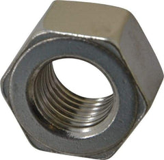 Value Collection - 7/8-9 UNC Stainless Steel Right Hand Heavy Hex Nut - 1-7/16" Across Flats, 55/64" High, Uncoated - Top Tool & Supply