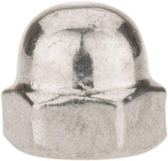 Value Collection - #6-32 UNC, 5/16" Width Across Flats, Uncoated, Stainless Steel Acorn Nut - 1/4" Overall Height, Grade 18-8 - Top Tool & Supply