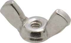 Value Collection - #6-32 UNC, Stainless Steel Standard Wing Nut - Grade 18-8, 0.72" Wing Span, 0.41" Wing Span - Top Tool & Supply