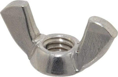 Value Collection - 5/16-18 UNC, Stainless Steel Standard Wing Nut - Grade 18-8, 1-1/4" Wing Span, 0.66" Wing Span - Top Tool & Supply