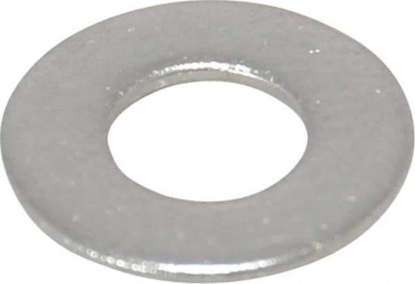 Value Collection - #10 Screw, Grade 18-8 Stainless Steel Standard Flat Washer - 13/64" ID x 7/16" OD, 0.031" Thick - Top Tool & Supply