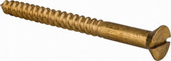 Value Collection - #12, 2-1/2" OAL, Slotted Drive, Flat Head Wood Screw - Top Tool & Supply