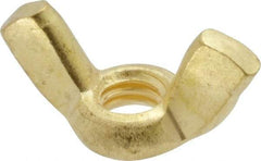 Value Collection - 1/4-20 UNC, Brass Standard Wing Nut - 1.1" Wing Span, 0.57" Wing Span - Top Tool & Supply