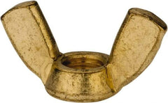 Value Collection - 3/8-16 UNC, Brass Standard Wing Nut - 1.44" Wing Span, 0.79" Wing Span - Top Tool & Supply