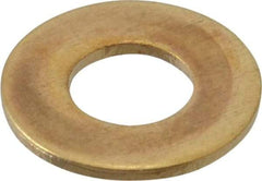 Value Collection - #14 Screw, Brass Standard Flat Washer - 0.26" ID x 9/16" OD, 0.04" Thick, Plain Finish - Top Tool & Supply