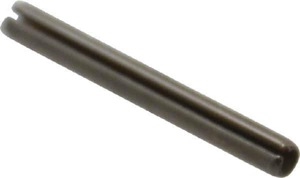 Made in USA - 3/32" Diam x 7/8" Long Slotted Spring Pin - Grade 420 Stainless Steel, Bright Finish - Top Tool & Supply