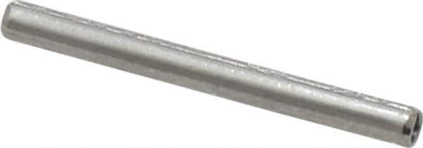 Made in USA - 3/32" Diam x 1" Long Slotted Spring Pin - Grade 420 Stainless Steel, Bright Finish - Top Tool & Supply