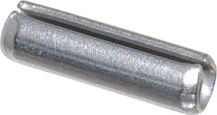 Made in USA - 1/8" Diam x 7/16" Long Slotted Spring Pin - Grade 420 Stainless Steel, Bright Finish - Top Tool & Supply