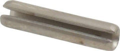 Made in USA - 1/8" Diam x 9/16" Long Slotted Spring Pin - Grade 420 Stainless Steel, Bright Finish - Top Tool & Supply