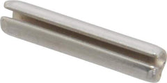 Made in USA - 1/8" Diam x 5/8" Long Slotted Spring Pin - Grade 420 Stainless Steel, Bright Finish - Top Tool & Supply