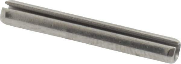 Made in USA - 1/8" Diam x 7/8" Long Slotted Spring Pin - Grade 420 Stainless Steel, Bright Finish - Top Tool & Supply