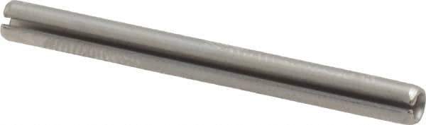 Made in USA - 1/8" Diam x 1-3/8" Long Slotted Spring Pin - Grade 420 Stainless Steel, Bright Finish - Top Tool & Supply