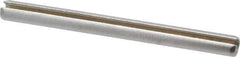 Made in USA - 1/8" Diam x 1-1/2" Long Slotted Spring Pin - Grade 420 Stainless Steel, Bright Finish - Top Tool & Supply