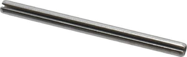 Made in USA - 1/8" Diam x 1-3/4" Long Slotted Spring Pin - Grade 420 Stainless Steel, Bright Finish - Top Tool & Supply