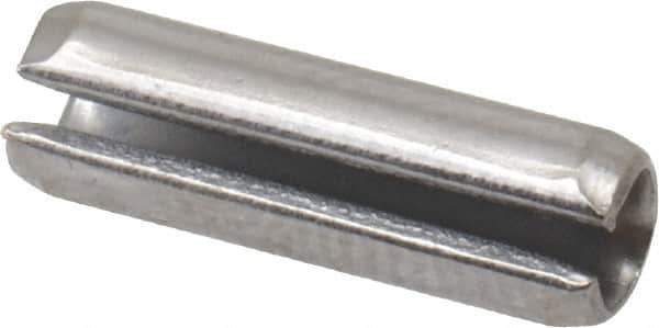 Made in USA - 5/32" Diam x 1/2" Long Slotted Spring Pin - Grade 420 Stainless Steel, Bright Finish - Top Tool & Supply