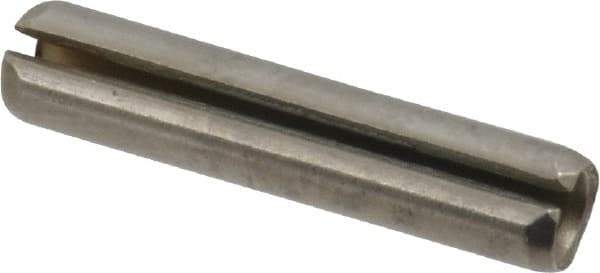 Made in USA - 5/32" Diam x 3/4" Long Slotted Spring Pin - Grade 420 Stainless Steel, Bright Finish - Top Tool & Supply