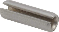 Made in USA - 3/16" Diam x 9/16" Long Slotted Spring Pin - Grade 420 Stainless Steel, Bright Finish - Top Tool & Supply