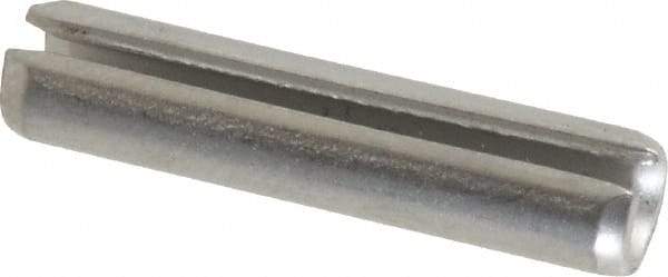 Made in USA - 3/16" Diam x 7/8" Long Slotted Spring Pin - Grade 420 Stainless Steel, Bright Finish - Top Tool & Supply