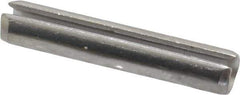 Made in USA - 3/16" Diam x 1" Long Slotted Spring Pin - Grade 420 Stainless Steel, Bright Finish - Top Tool & Supply