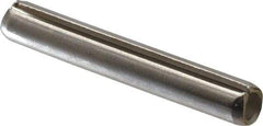 Made in USA - 3/16" Diam x 1-1/4" Long Slotted Spring Pin - Grade 420 Stainless Steel, Bright Finish - Top Tool & Supply