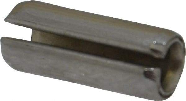 Made in USA - 1/4" Diam x 5/8" Long Slotted Spring Pin - Grade 420 Stainless Steel, Bright Finish - Top Tool & Supply