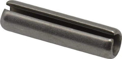 Made in USA - 1/4" Diam x 1" Long Slotted Spring Pin - Grade 420 Stainless Steel, Bright Finish - Top Tool & Supply