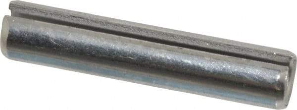 Made in USA - 1/4" Diam x 1-1/4" Long Slotted Spring Pin - Grade 420 Stainless Steel, Bright Finish - Top Tool & Supply