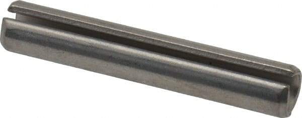 Made in USA - 1/4" Diam x 1-1/2" Long Slotted Spring Pin - Grade 420 Stainless Steel, Bright Finish - Top Tool & Supply