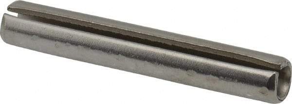 Made in USA - 5/16" Diam x 2" Long Slotted Spring Pin - Grade 420 Stainless Steel, Bright Finish - Top Tool & Supply