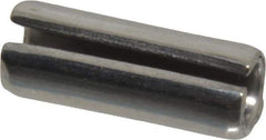 Made in USA - 3/8" Diam x 1" Long Slotted Spring Pin - Grade 420 Stainless Steel, Bright Finish - Top Tool & Supply