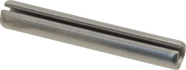 Made in USA - 3/8" Diam x 2-1/2" Long Slotted Spring Pin - Grade 420 Stainless Steel, Bright Finish - Top Tool & Supply