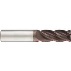 1/2x1/2x1x3-1/2 4Fl Carbide RF100 Diver End Mill-.031 Rad-Weldon Shank-nano-Si - Top Tool & Supply