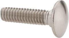 Value Collection - 1/4-20 UNC 1" Length Under Head, Standard Square Neck, Carriage Bolt - 18-8 Stainless Steel, Uncoated - Top Tool & Supply